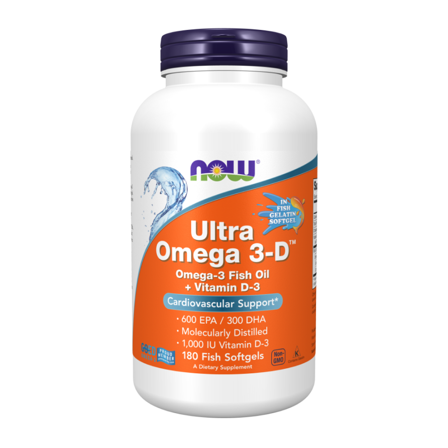 NOW Ultra Omega 3-D (180 капсул)