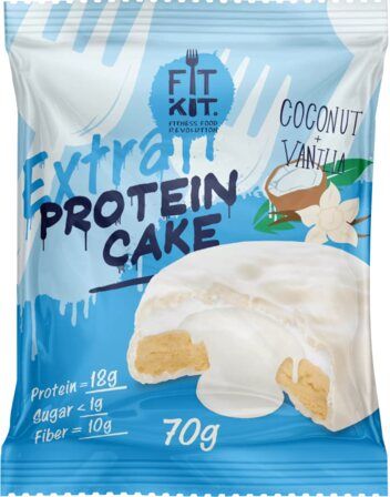 Десерт глазированный FITKIT КЕЙК 70г (Кокос-Ваниль)