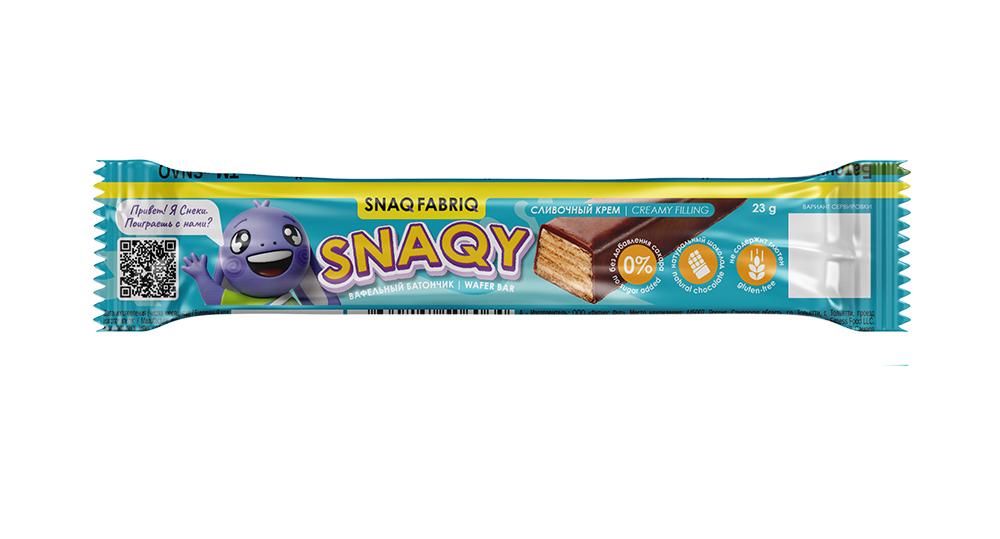 SNAQ FABRIQ Батончик вафельный глазированный 23гр (Сливочный крем)