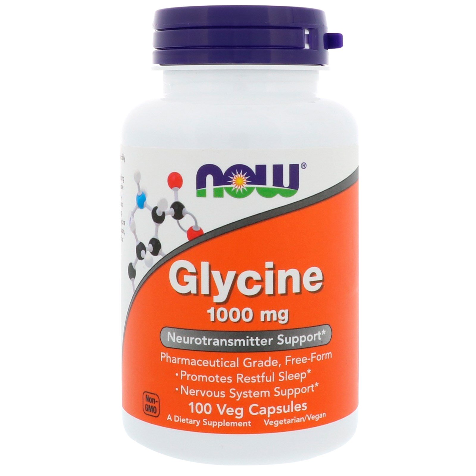 NOW Glycine 1000мг