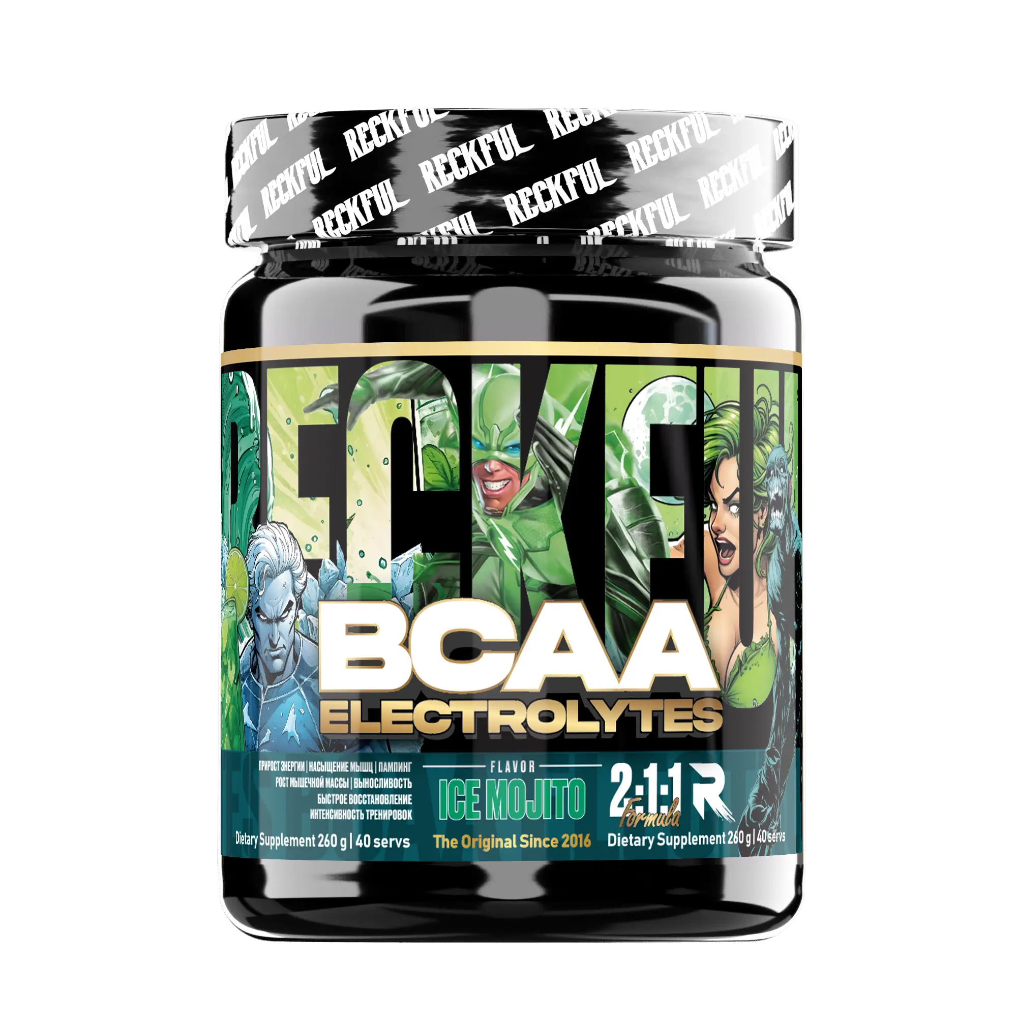 Аминокомплекс Reckful BCAA + Eleсtrolytes 260г