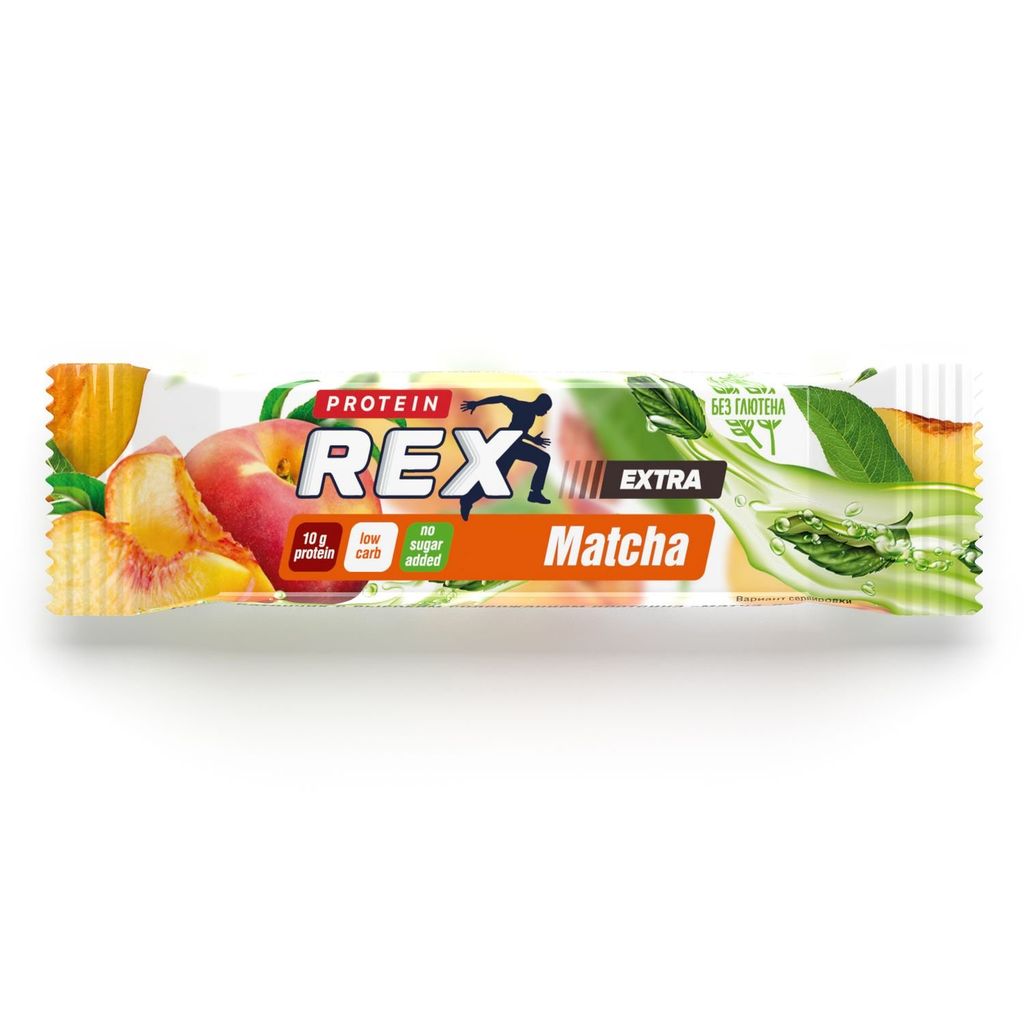 Батончик REX Extra 40 г (Матча-Персик)