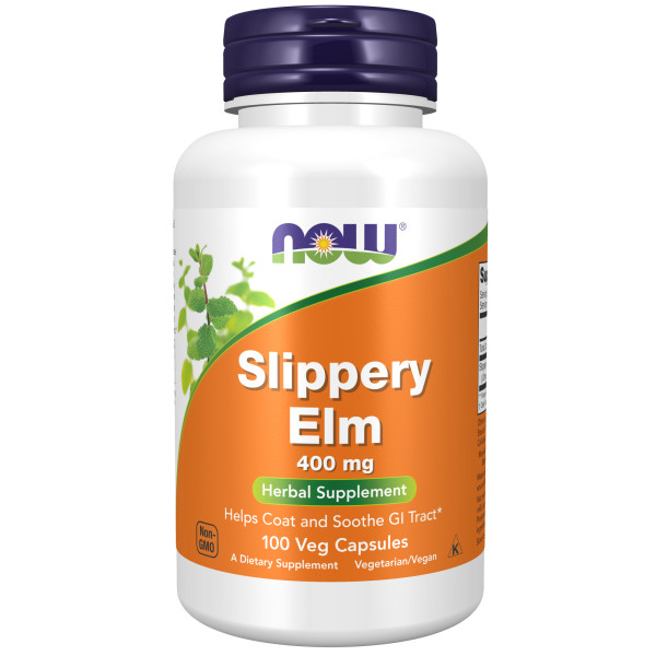 NOW SLIPPERY ELM 400мг (100 капсул)