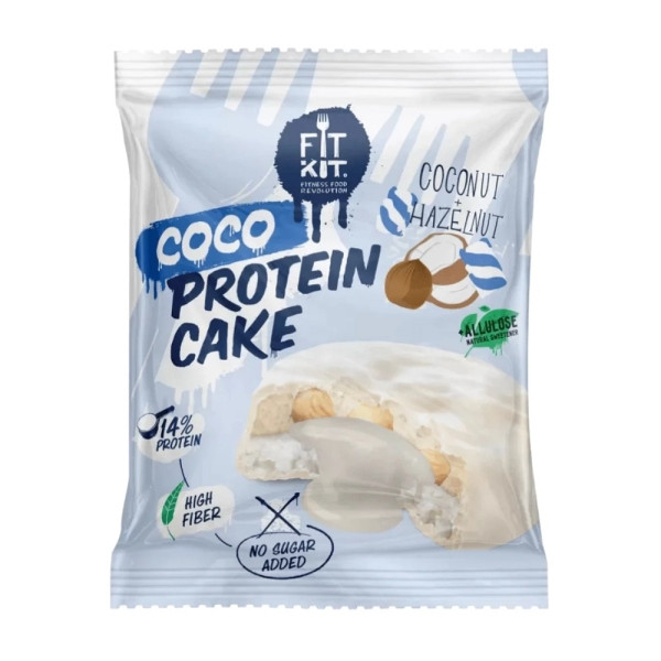 Десерт глазированный FitKit COCO CAKE 90г  (Кокос Фундук)