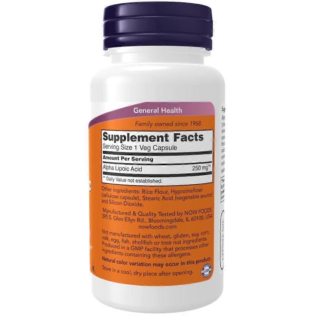 NOW ALA Alpha Lipoic Acid 250мг