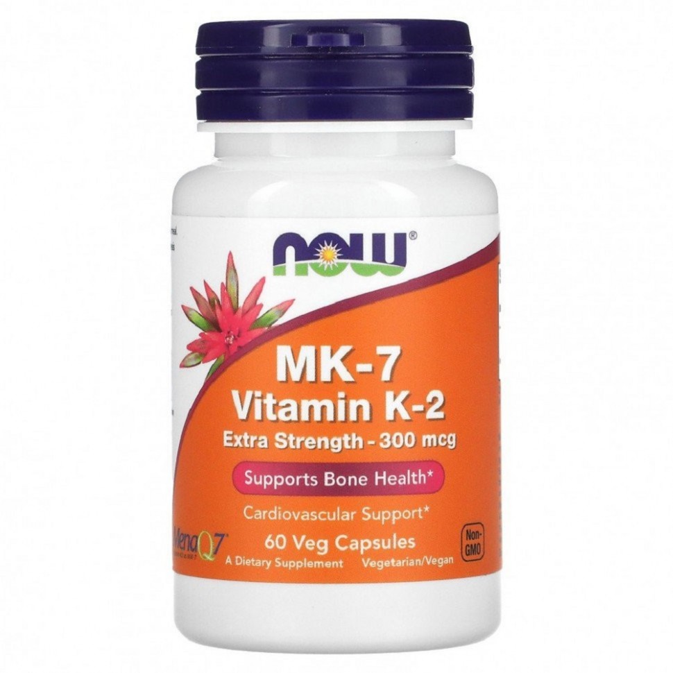 NOW Vitamin K-2 (MK7)(100 mcg) (60 капсул)