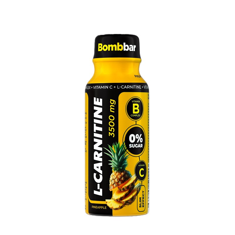 Bombbar Напиток безалкогольный негазированный l carnitine 100мл (Ананас)